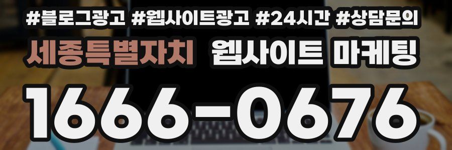 세종특별자치 웹사이트 마케팅