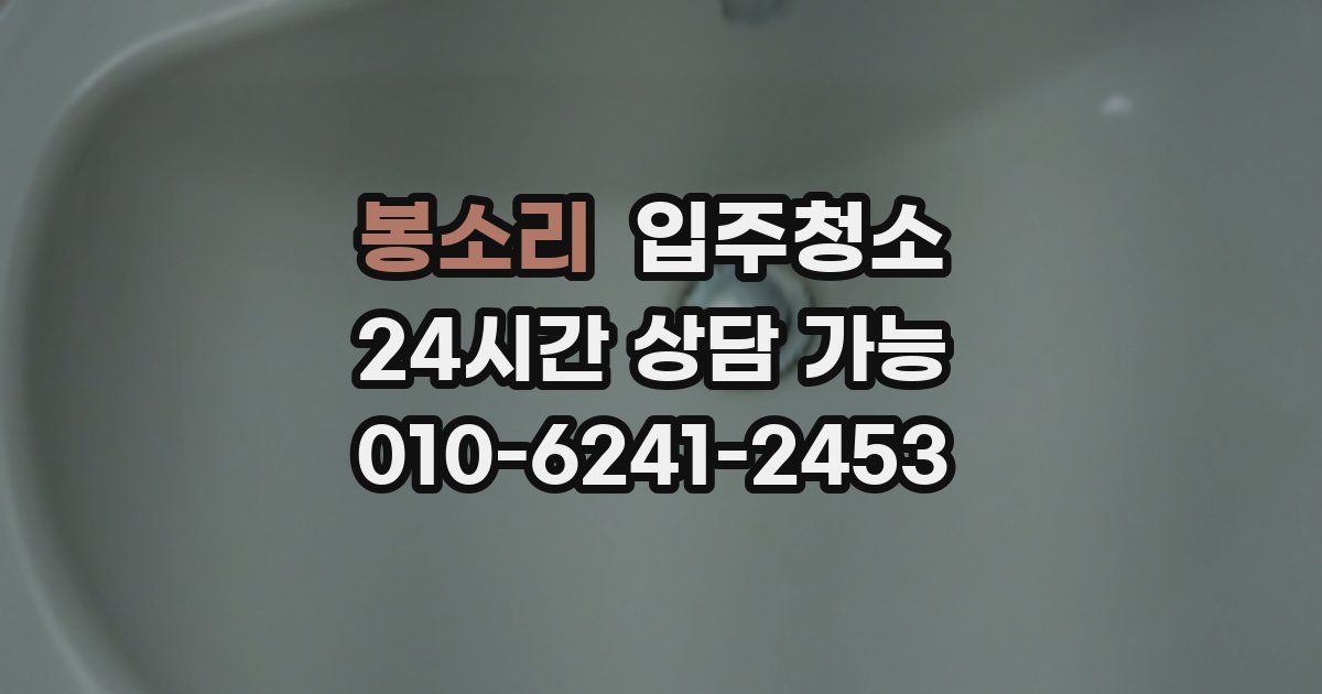 봉소리 입주청소