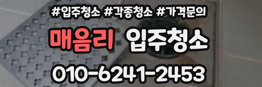 매음리 이사청소