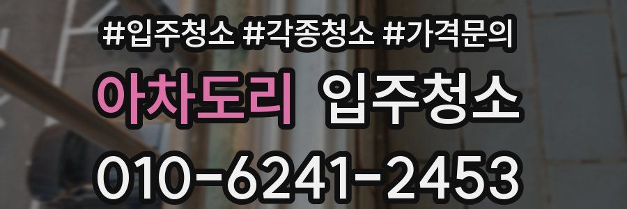 아차도리 이사청소