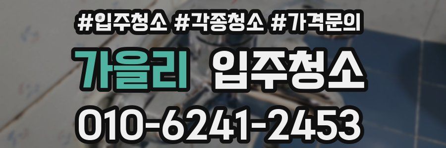 가을리 이사청소