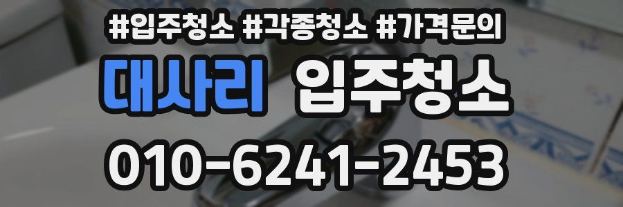 대사리 이사청소