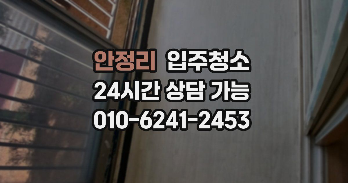 안정리 입주청소