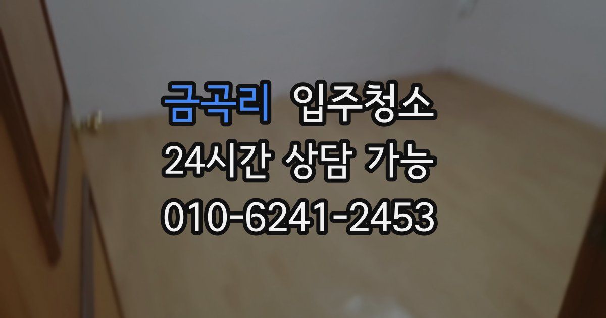 금곡리 입주청소