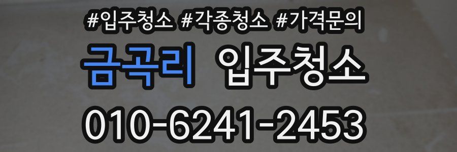 금곡리 이사청소