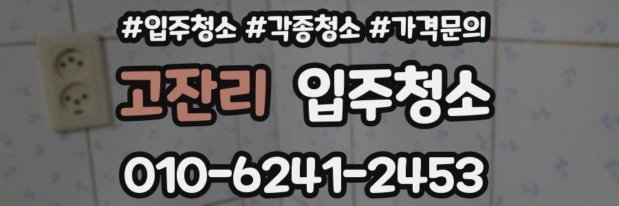 고잔리 이사청소