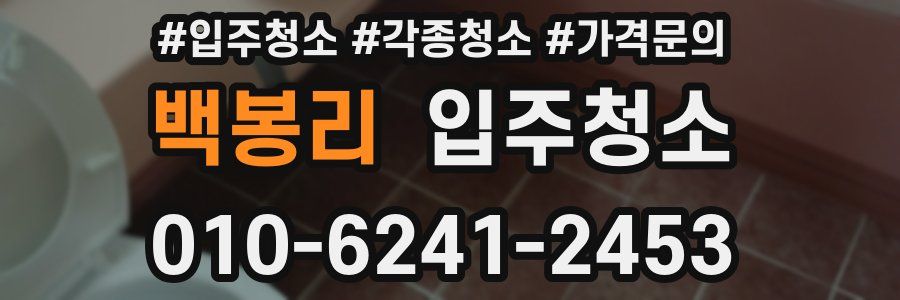 백봉리 이사청소