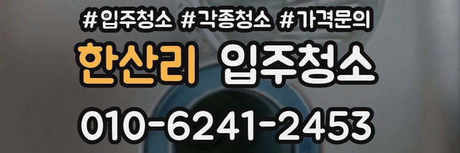 한산리 이사청소