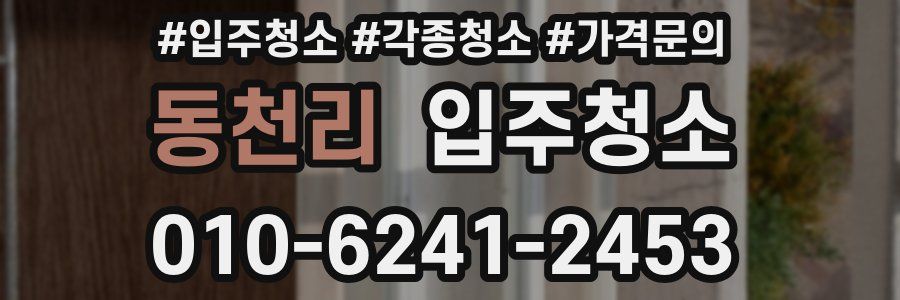 동천리 이사청소