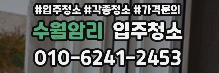 수월암리 이사청소