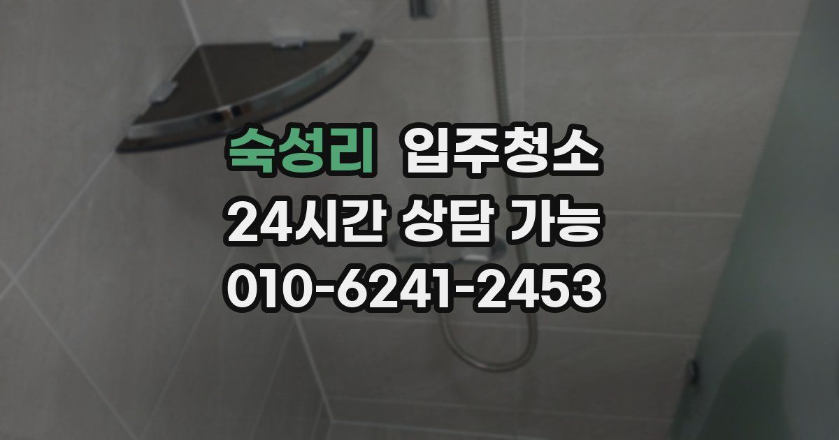 숙성리 입주청소