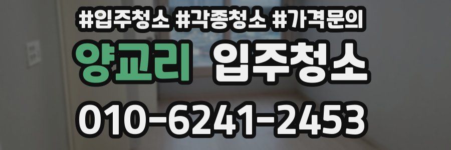 양교리 이사청소