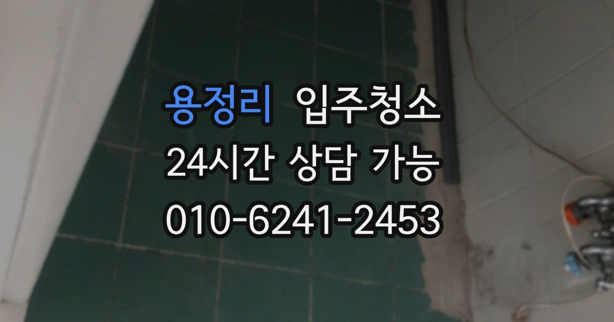 용정리 입주청소