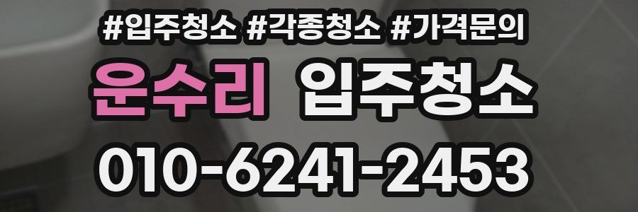 운수리 이사청소