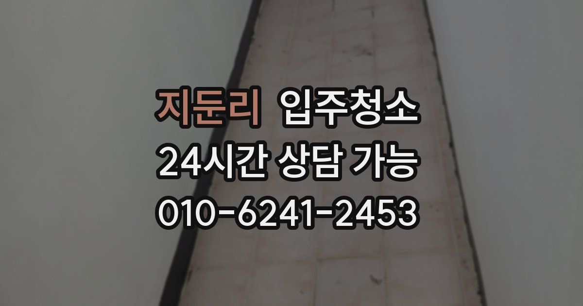 지둔리 입주청소