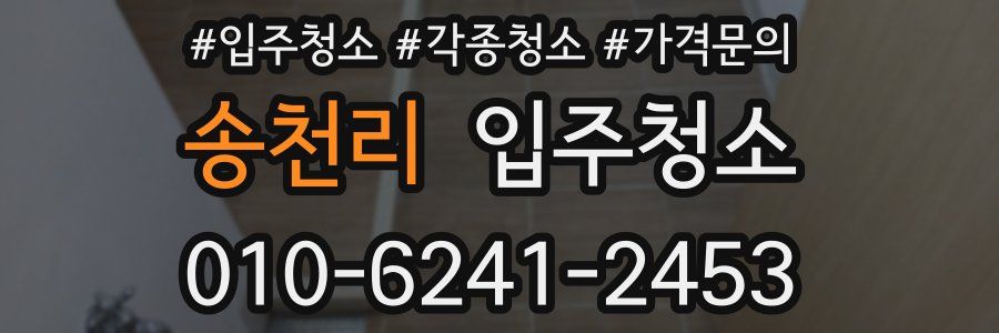 송천리 이사청소