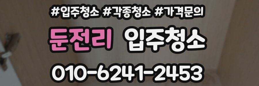 둔전리 이사청소