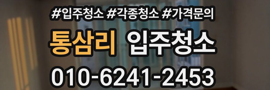 통삼리 이사청소