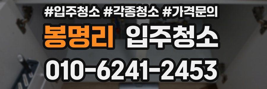 봉명리 이사청소