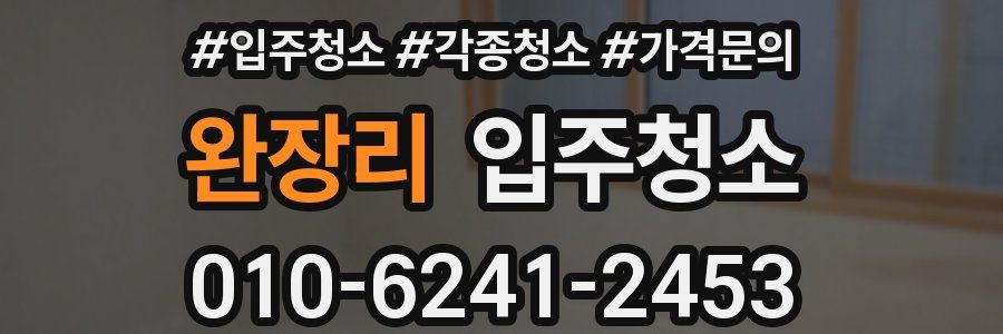 완장리 이사청소