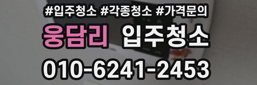 웅담리 이사청소