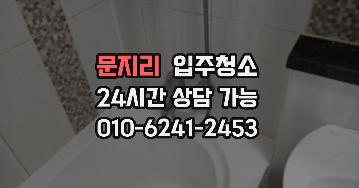 문지리 입주청소