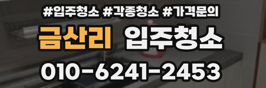 금산리 이사청소