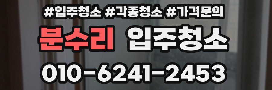 분수리 이사청소