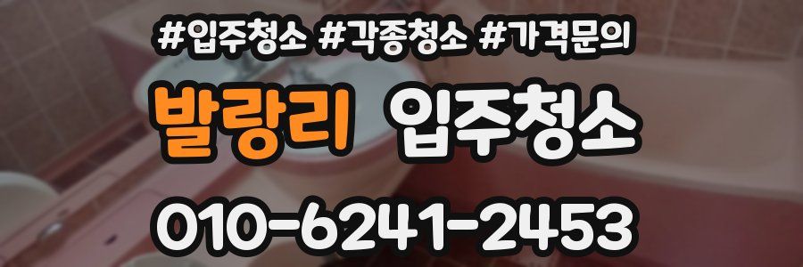 발랑리 이사청소