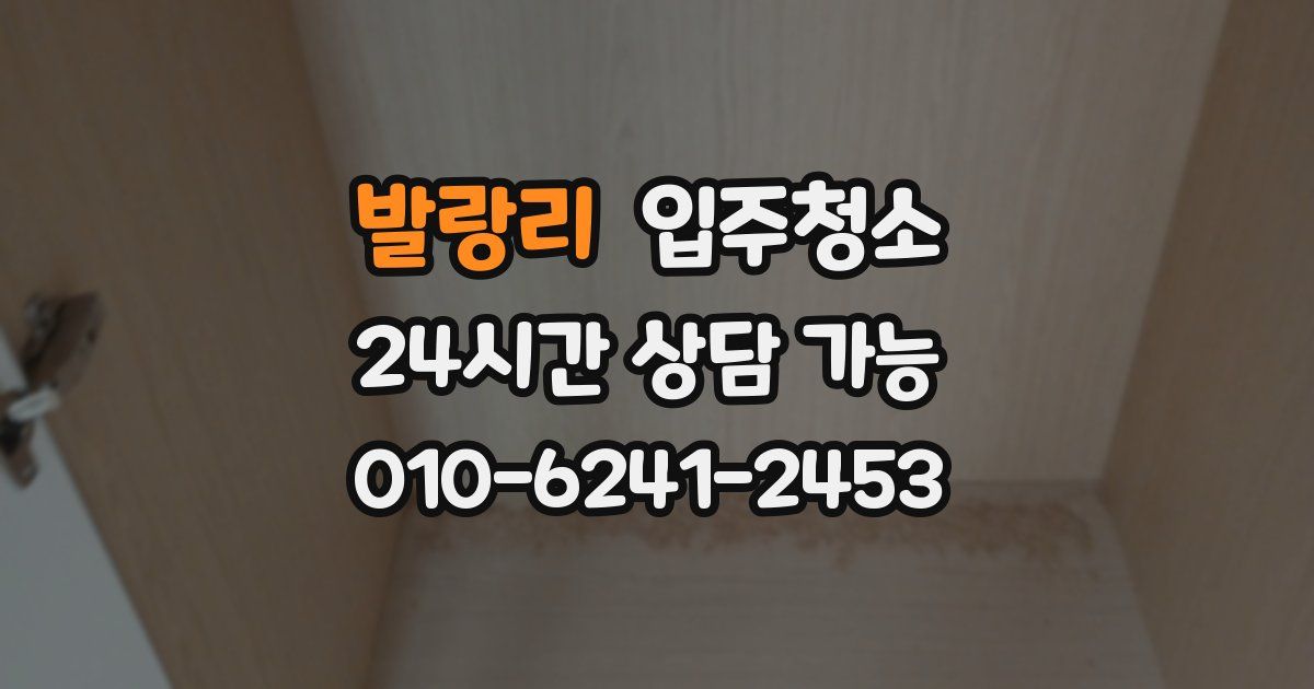 발랑리 입주청소