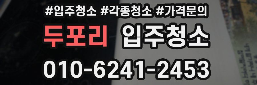 두포리 이사청소