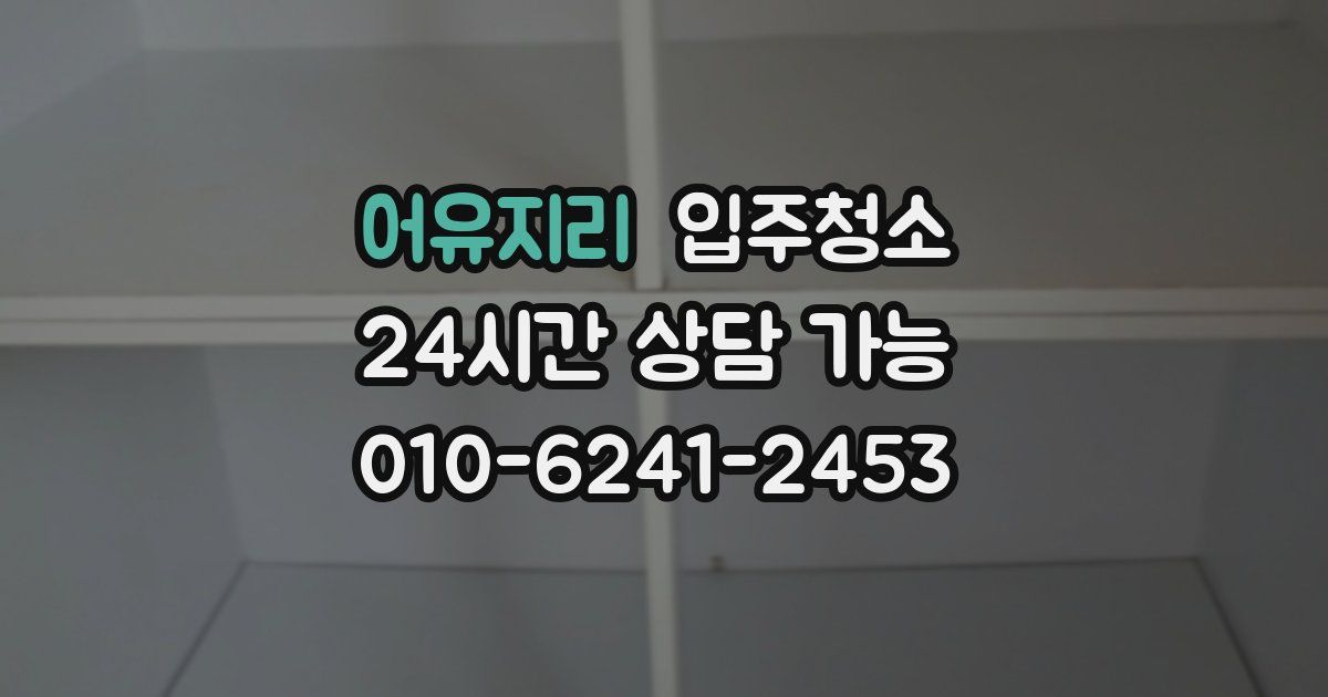 어유지리 입주청소