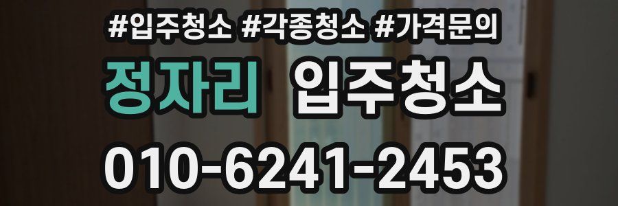 정자리 이사청소