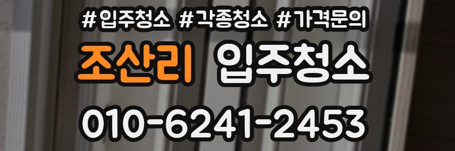 조산리 이사청소