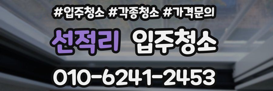 선적리 이사청소