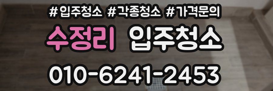 수정리 이사청소