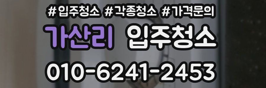 가산리 이사청소