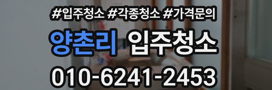 양촌리 이사청소