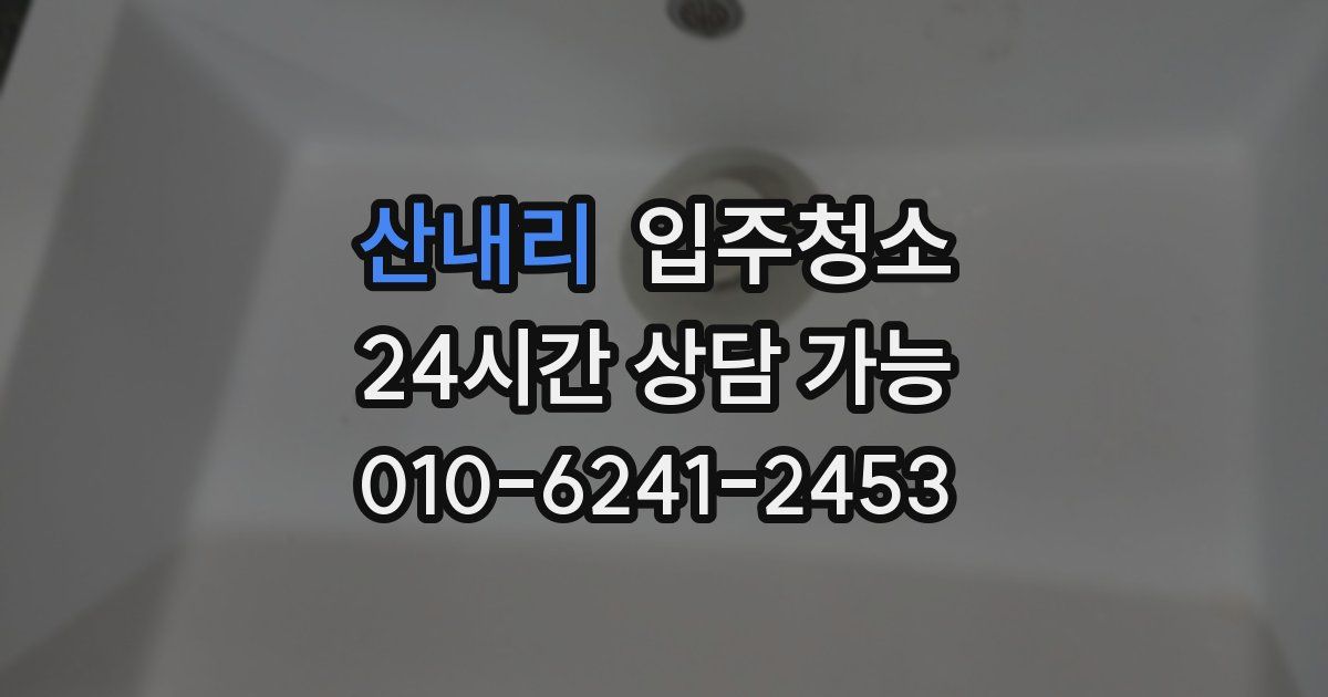 산내리 입주청소