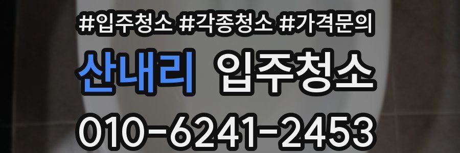 산내리 이사청소