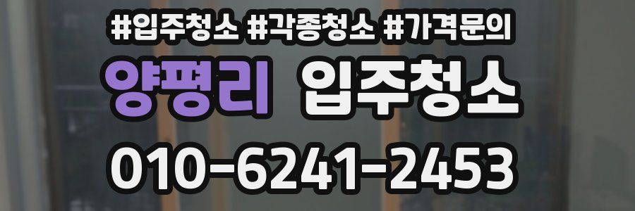 양평리 이사청소