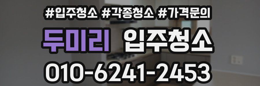 두미리 이사청소