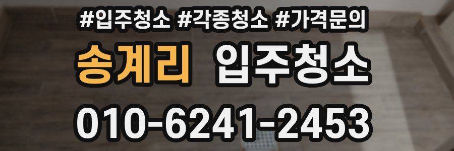 송계리 이사청소