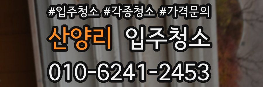 산양리 이사청소