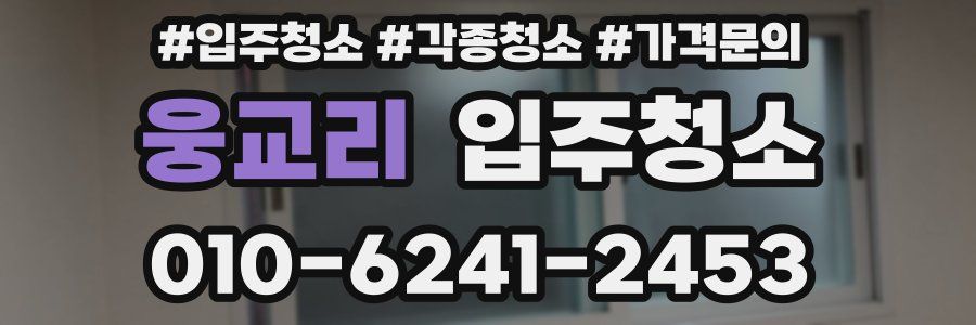 웅교리 이사청소