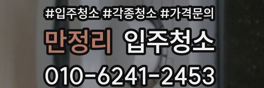 만정리 이사청소