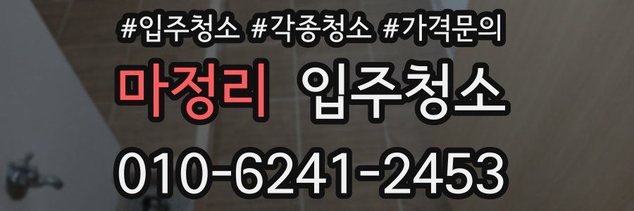 마정리 이사청소