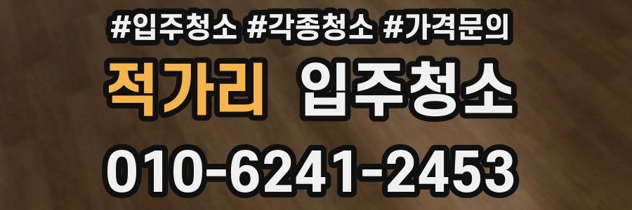 적가리 이사청소