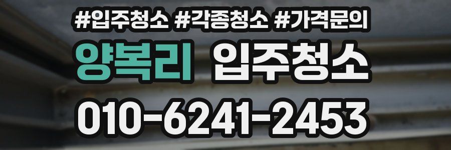 양복리 이사청소