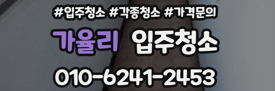 가율리 이사청소